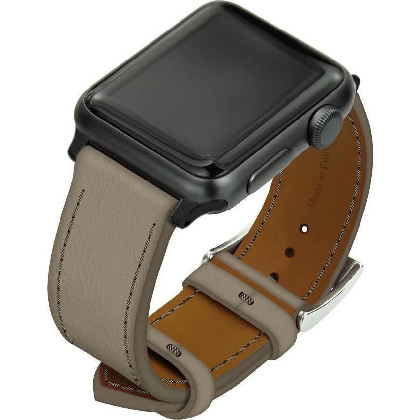 Noreve Lederarmband (38 mm, Cuir, Apple Watch Series 1, Apple Watch Series 2, Apple Watch Series 3), Uhrenarmband, Grau
