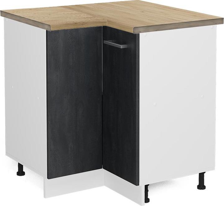 Goldkraft Eiche, Schwarz Beton, Weiss