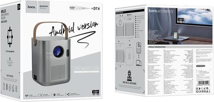Produktbild Hoco Headphone with microphone projector with Android software Wi-Fi Bluetooth 720P DT4 gray (HD)