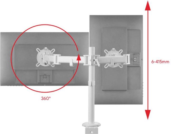 Actual product image One for All Smart Dual White DM 2220 monitor mount (Table, 32", 8 kg)