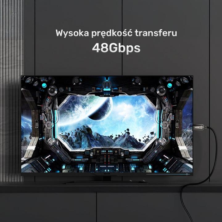 Actual product image Unitek HDMI 21 8K 60Hz cable, black, 5m (5 m)