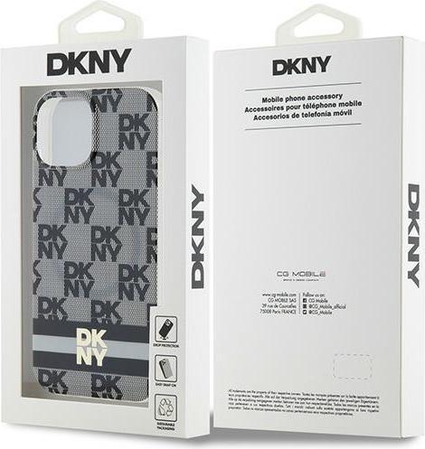Actual product image DKNY DKHMP14SHCPTSK iPhone 14 / 15 / 13 6.1" czarny/black hardcase IML Checkered Mono Pattern & Prin (Apple iPhone 13, Apple iPhone 14, Apple iPhone 15)