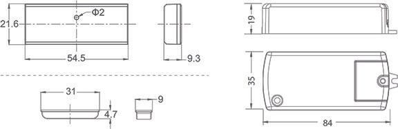 Immagine prodotto L&S Interruttore magnetico di contatto porta a LED 12 V E-motion