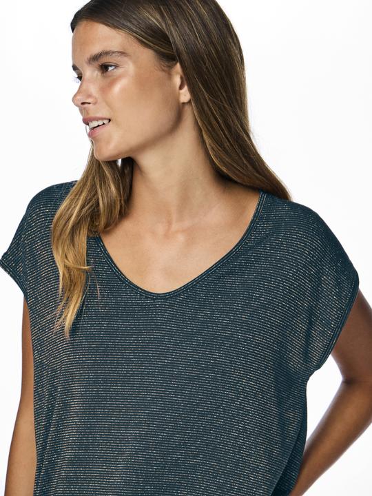 Actual product image Pieces Pcbillo Tee Lurex Stripes Noos Bc (XL)