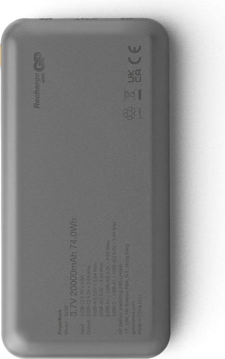 Actual product image GP Batteries GP PowerBank B+ Series 20000 mAh black (20000 mAh, 15 W, 15 Wh)