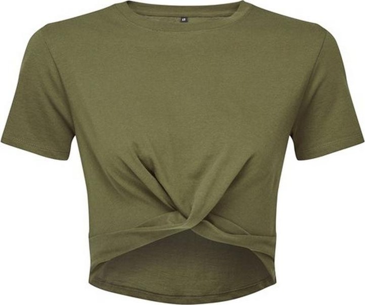 Actual product image Tri Dri Womens/Ladies Twisted Crop Top (44 D)