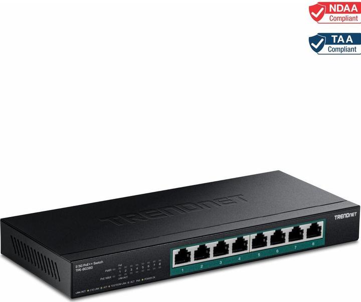 Produktbild Trendnet 8-PORT 2.5G POE++ SWITCH (8 Ports)