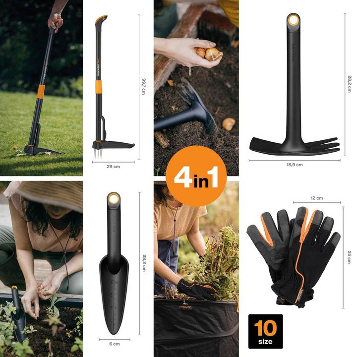Image du produit Fiskars 4-teiliges Gartenwerkzeug-Set