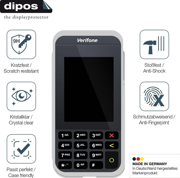 Image du produit Dipos Anti-Shock Film de Protection d’écran (1 pcs, Verifone e285)