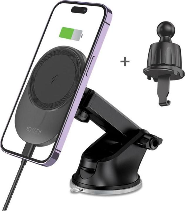 Productafbeelding Tech-Protect MM15W-V1 autotelefoonhouder met MagSafe 15W inductielader voor cockpit / luchtrooster - b