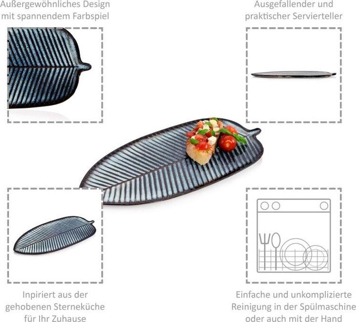 Produktbild Sänger Geschirr Servierteller Tokio in Blattoptik