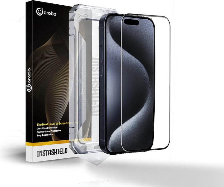 Produktbild Ferryxpress OROBO INSTASHIELD Kristallklares Glasschutzfolie für iPhone 16 Pro (1 Stück) (1 Stück, Apple iPhone 16 Pro)