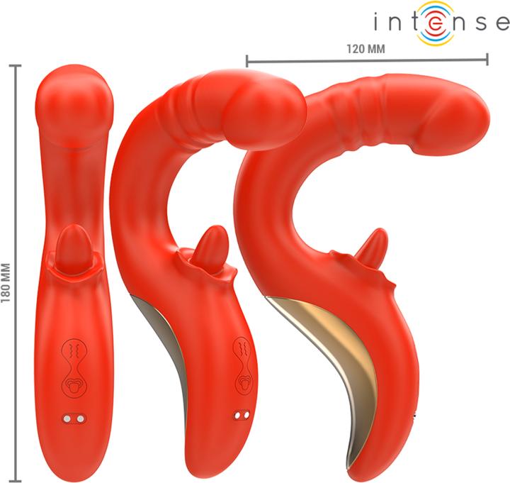 Produktbild Intense Paulina Vibrator Und Stimulator In U-Form Rot