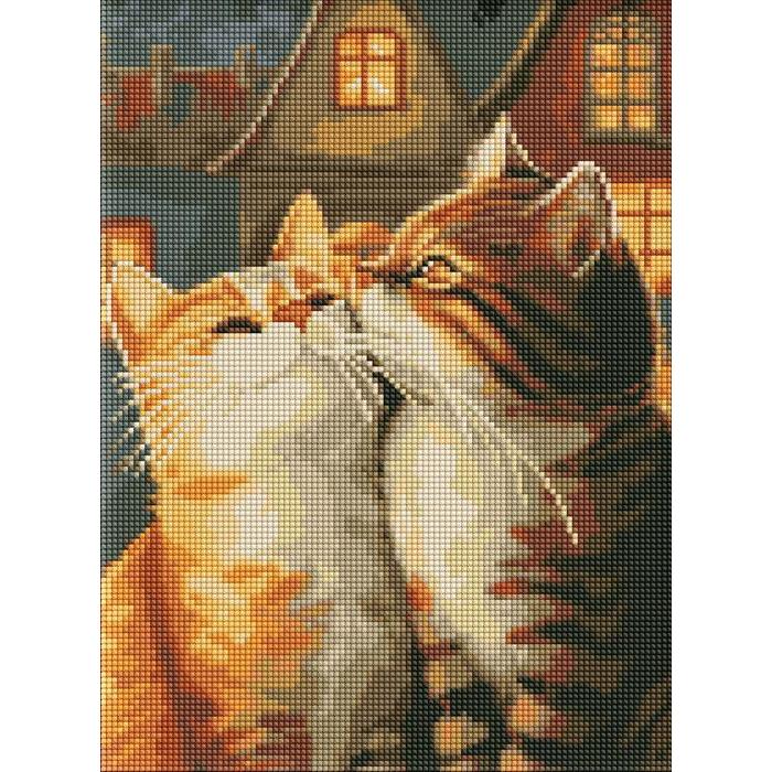 Ideyka Diamond Painting - Verliebte Katzen 30 x 40 cm
