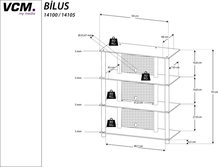 Image du produit VCM Bilus (59 x 48 x 70 cm)