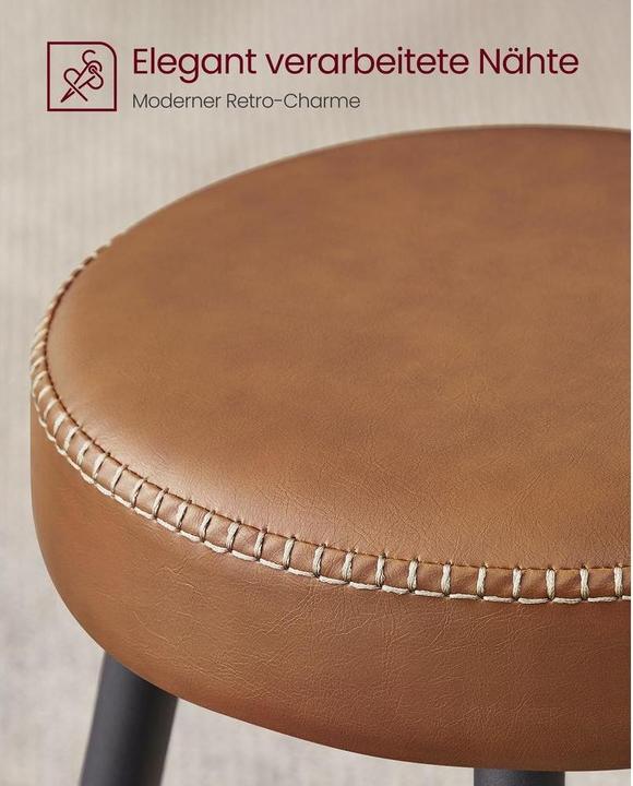 Actual product image Vasagle Barhocker 2 Stück 51.6 x 76.2 cm, Braun/Schwarz