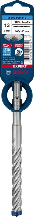 Image du produit Bosch Professional Zubehör Foret marteau EXPERT SDS plus-7X, 13 x 100 x 165 mm (13 millimètres)