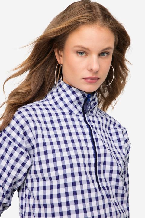 Produktbild Laurasøn Karobluse, oversized, Seersucker, Troyerkragen, Halbarm, OEKO-TEX (XL)