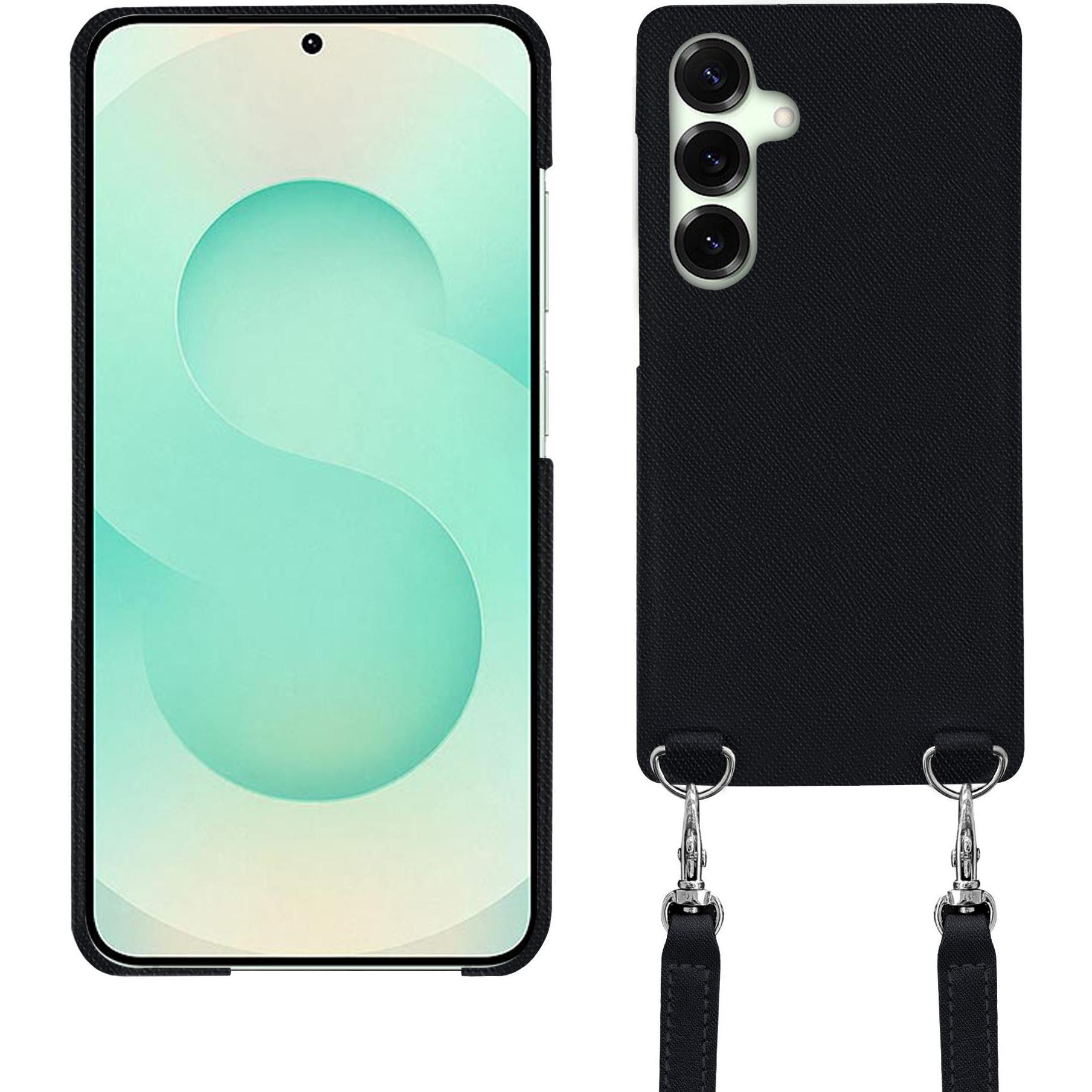 Noreve Schutzhülle mit Schulterriemen Samsung Galaxy S25+ (Samsung Galaxy S25+), Smartphone Hülle, Schwarz