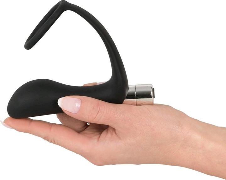 Actual product image Black Velvets Vibrating Ring & Plug