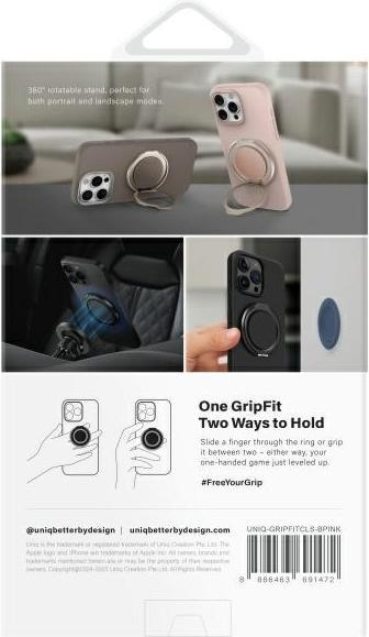 Productafbeelding Uniq Gripfit 360 Magnetic Mount&Kickstand Magnetic Holder pink/blush pink