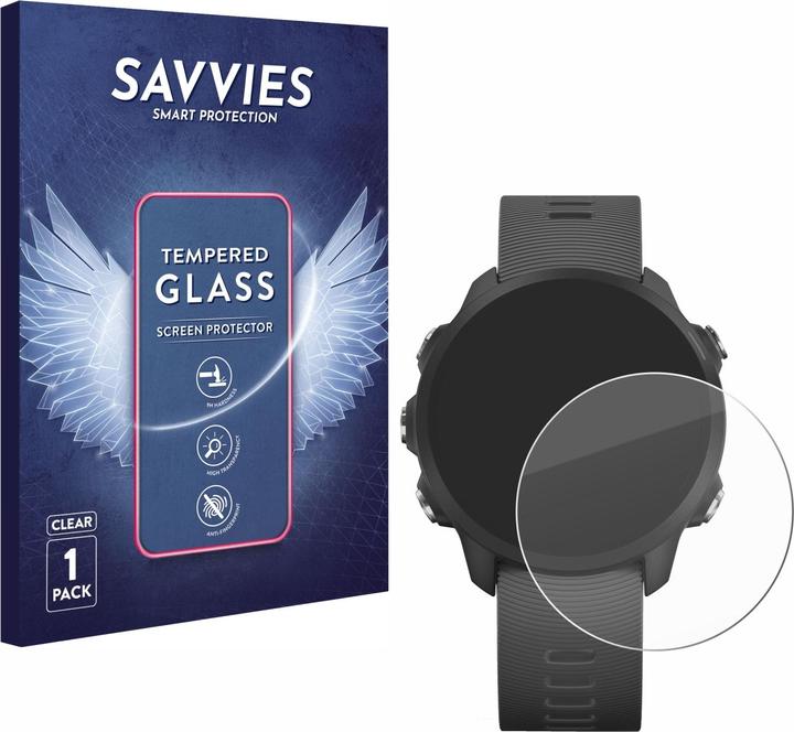 Savvies Panzerglas Hartglas Displayschutz (Forerunner 245 music)