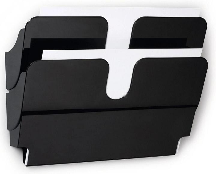 Produktbild Durable Flexiplus 1709022060 Wand-Prospekthalter Schwarz Anzahl der Fächer 2 1 (A4)