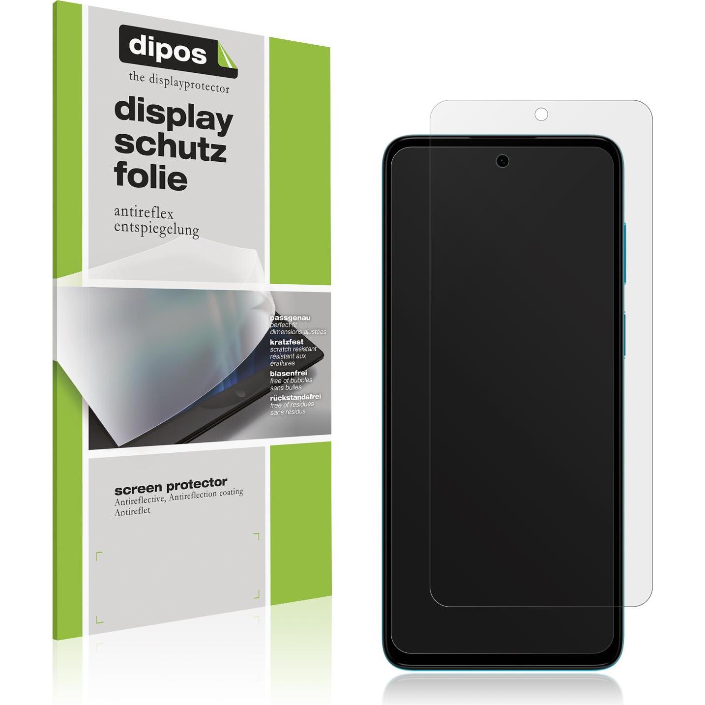 Dipos Displayschutzfolie Antireflex (6 Stück, Motorola Moto G22), Smartphone Schutzfolie, Transparent