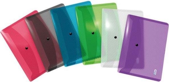 Actual product image Elba Document pouch HAWAI, DL 125 x 220 mm, PP, assorted made of strong plastic with modern surface (DL, 6 x)