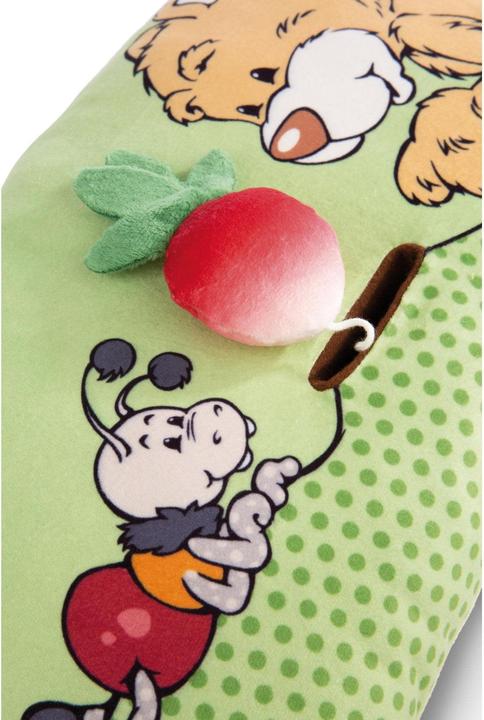 Produktbild NICI 49449 Kissen Bär Mielo mit 2-D Radieschen 43x25cm GREEN (43 x 25 cm)