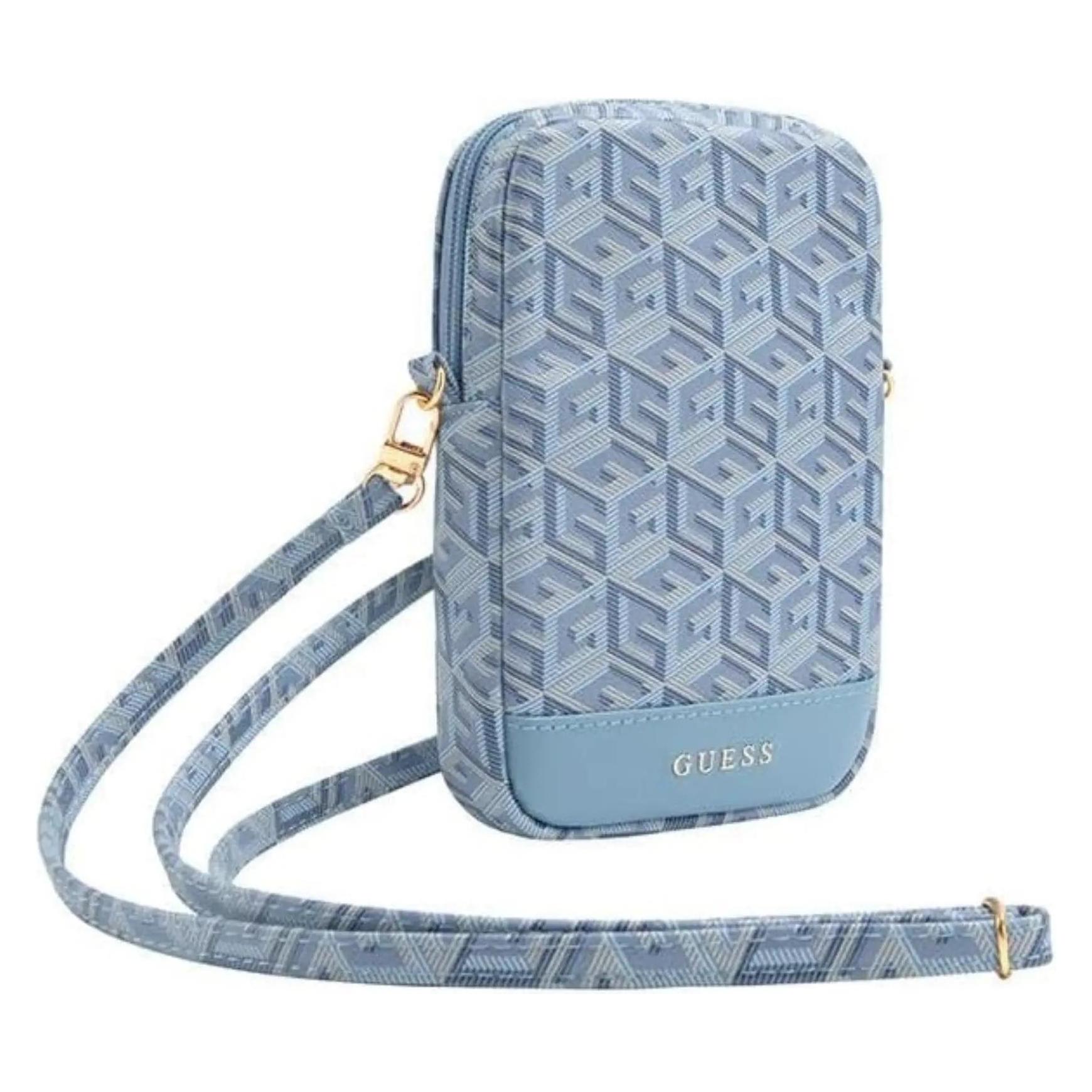 Guess, Damen, Handtasche, Torebka Guwbzpgcspgb Niebieski/blue Zip GCube Bottom Stripe, Blau