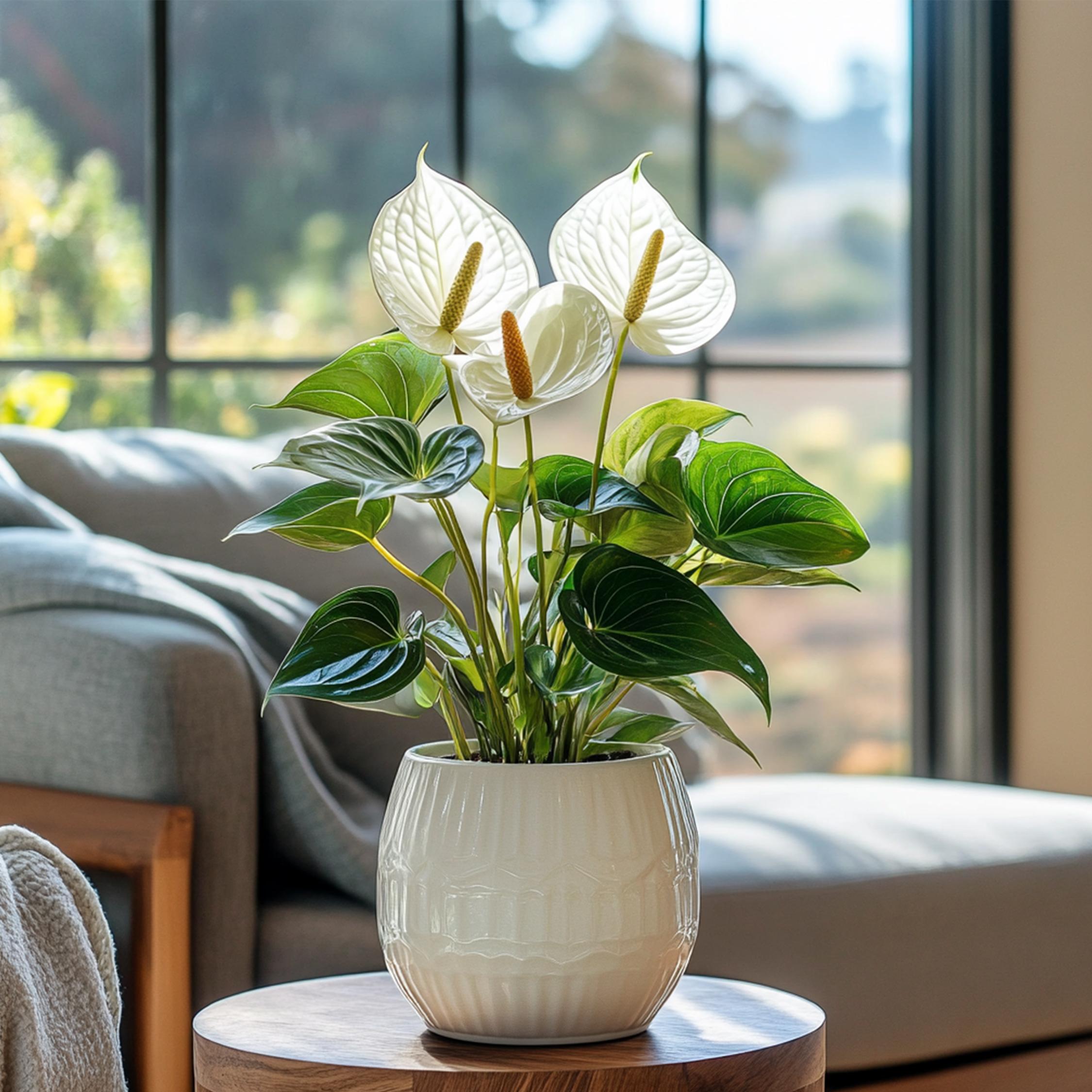 Thumbnail - Plant in a Box, Pflanzen, Anthurium 'Alpine White" - (40 cm)