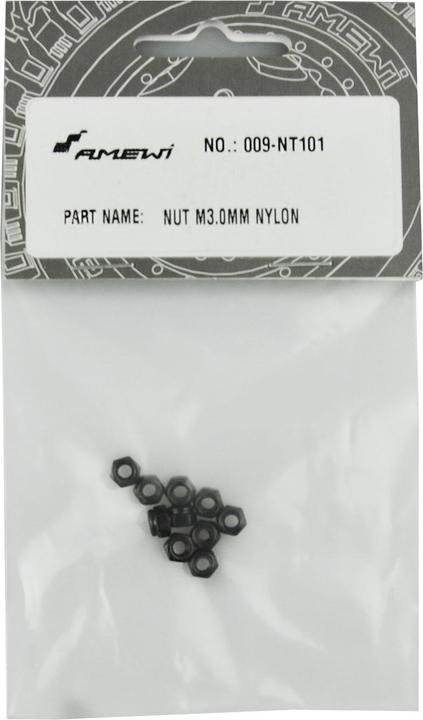 Actual product image Amewi NT101 Stop nut M3 10 pieces
