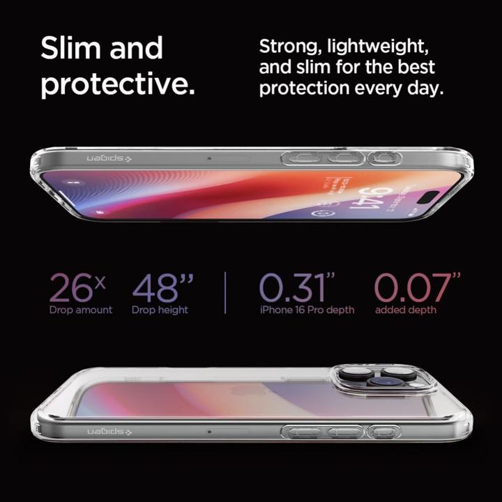 Produktbild Spigen Ultra Hybrid iPhone 16 Pro crystal clear ACS08121 (Apple iPhone 16 Pro)