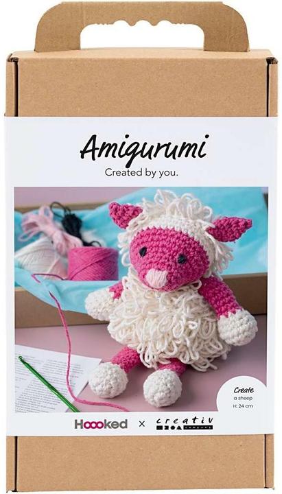Default Craft Kit Amigurumi - Sheep - pink - off white (977868)