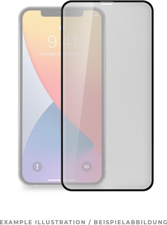 prio Verre blindé 3D anti-espion pour iPhone 15 Pro (6,1 pouces) noir (1 pcs, Apple iPhone 15 Pro)