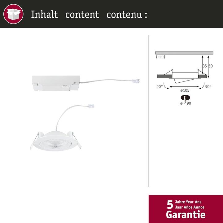 Produktbild Paulmann Einbauleuchte Aumus 3er Set (750 lm)