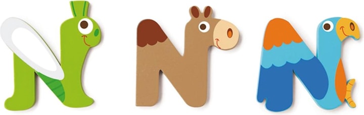 Actual product image Scratch Wooden letter N (MQ6)