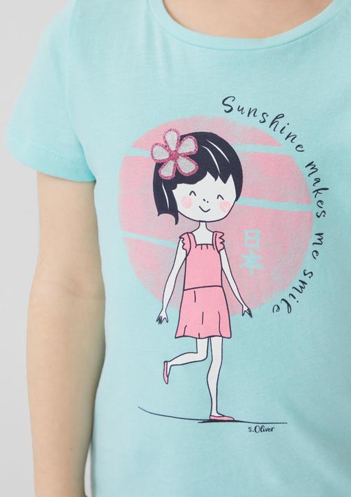 Produktbild S.Oliver T-Shirt T-Shirt mit Glitzerprint (92)