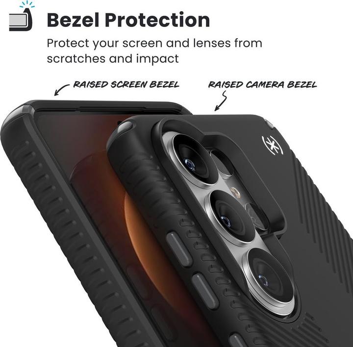 Actual product image speck Presidio2 Grip Magnet - Samsung Galaxy S26 Ultra MagSafe Case (Black/Slate Gray/White) (Samsung Galaxy S26 Ultra)