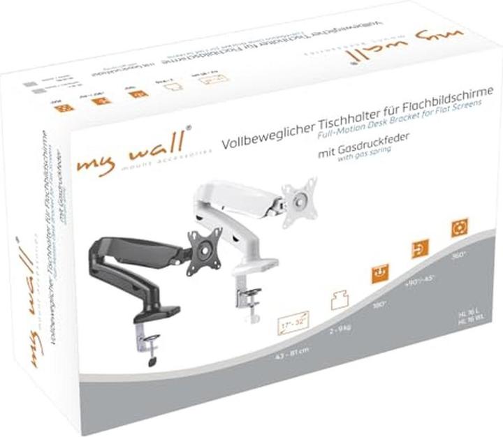 Produktbild myWall Vollbeweglicher Tischhalter für Flachbildschirme (Tisch, 32", 9 kg)