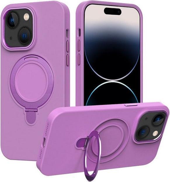 Actual product image MU Classic Liquid Silicone MagSafe Stand Series (Apple iPhone 15 Plus)