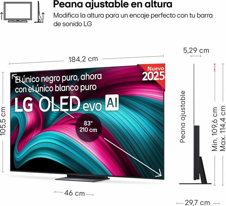 Produktbild LG OLED83C54LA (83", C5, OLED, 4K, 2025)