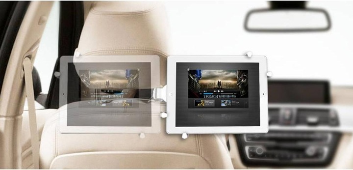 Produktbild Renkforce Universal KFZ-Kopfstützenhalter für 17.78 cm (7”³) - 26.4 cm (10.4”³) Tablets und alle iPad-Modelle