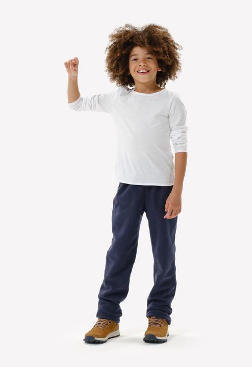 Actual product image Quechua Fleece trousers for kids hiking - MH100 Tween blue (6, 7, 8)