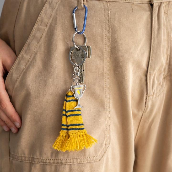 Actual product image Harry Potter Hufflepuff scarf keychain