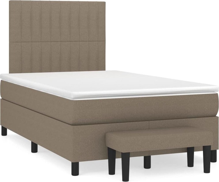Produktbild VidaXL Bo x springbett mit Matratze 120 x 190 cm Stoff (120 x 190 cm)