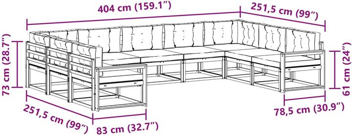 Produktbild vidaXL Outdoor-Sofagarnitur