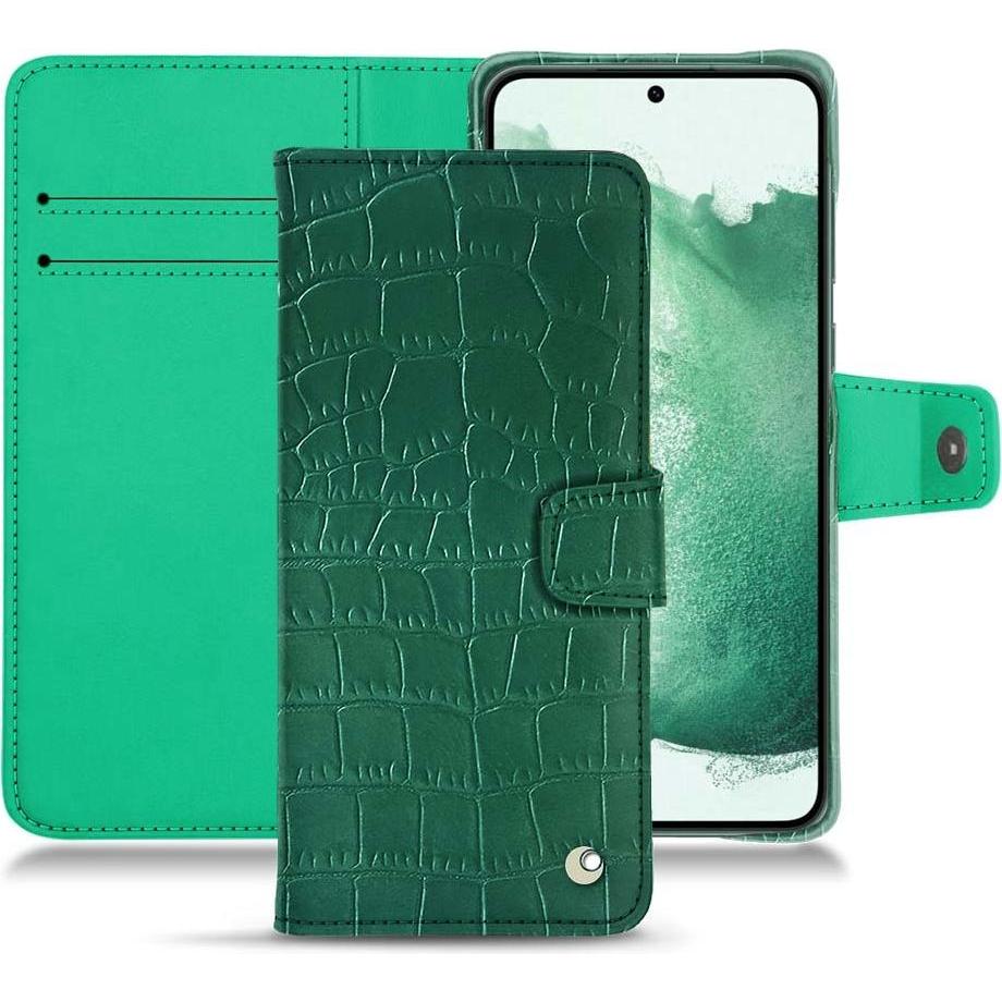 Noreve Lederschutzhülle Wallet (Samsung Galaxy S22+ 5G), Smartphone Hülle, Grün