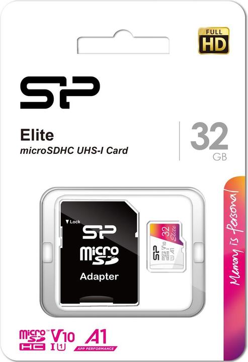 Produktbild Silicon Power memory card Elite Micro SDHC 32GB UHS-I A1 V10 (32 GB, microSD, U1, UHS-I)